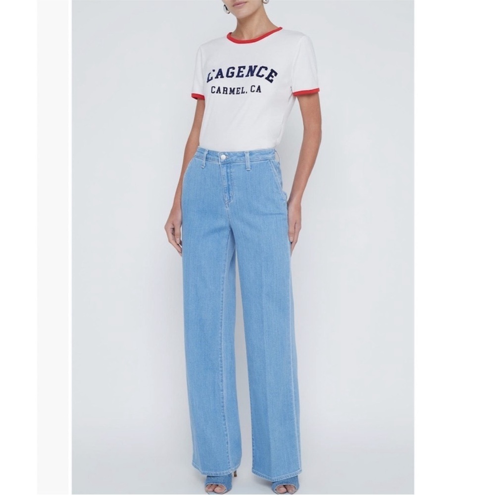 L’Agence Weston High Rise Wide Leg Jeans.